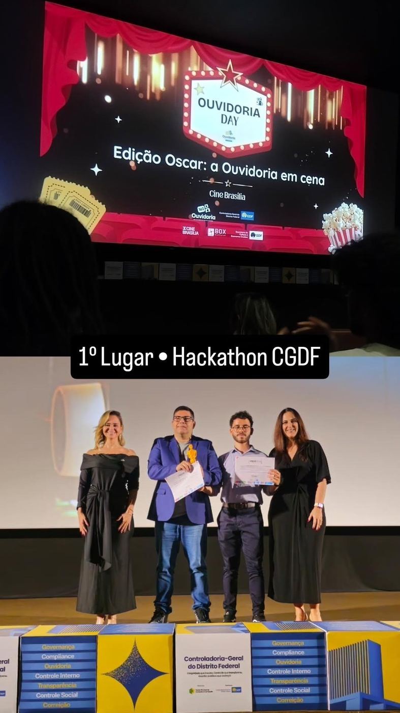 1º lugar no Hackathon CGDF no Ouvidoria Day
